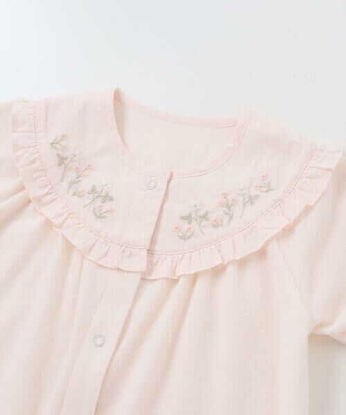 Tartine et Chocolat / タルティーヌ エ ショコラ ロンパース | 小花刺しゅうベロアフリルカバーオールベビー(70-80cm) | 詳細6