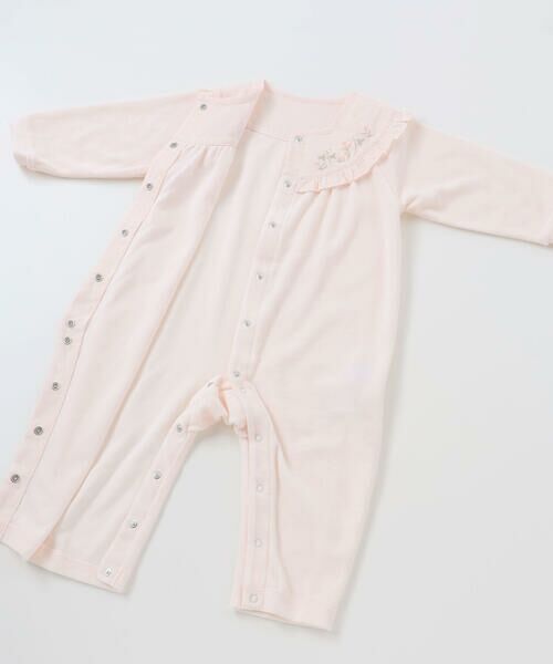 Tartine et Chocolat / タルティーヌ エ ショコラ ロンパース | 小花刺しゅうベロアフリルカバーオールベビー(70-80cm) | 詳細9