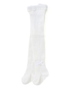 Tartine et Chocolat / タルティーヌ エ ショコラ ベビー・キッズウエア | 【日本製】【お揃い】リボンロゴチャーム付きタイツベビー(70-80cm)