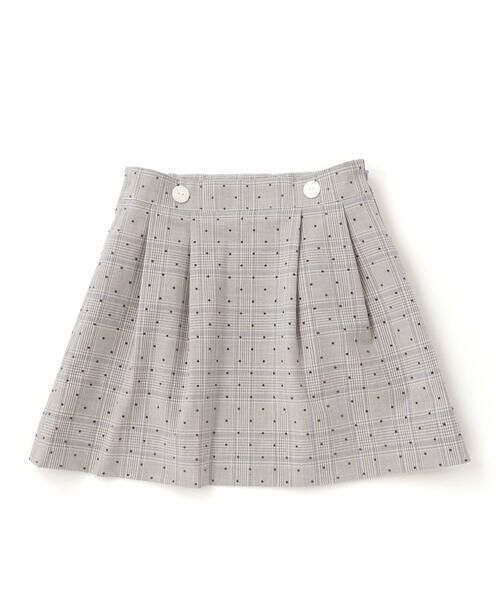 Tartine et Chocolat / タルティーヌ エ ショコラ ミニ・ひざ丈スカート | 【日本製】【お揃い】チェックフロッキードットスカート(100~140cm) | 詳細4