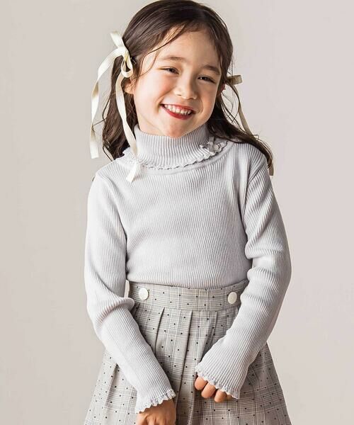 Tartine et Chocolat / タルティーヌ エ ショコラ ニット・セーター | 【日本製】ソフトコットンリボンタートルネックセーター(80~140cm) | 詳細6