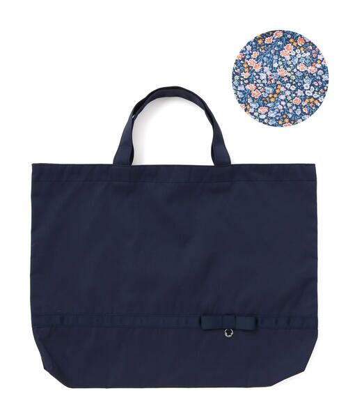 Tartine et Chocolat/タルティーヌ エ ショコラ リバティレッスンバッグ ネイビー×ブルー系 ワンサイズ Tartine et Chocolat/タルティーヌ エ ショコラ リバティレッスンバッグ ネイビー×ブルー系 ワンサイズ