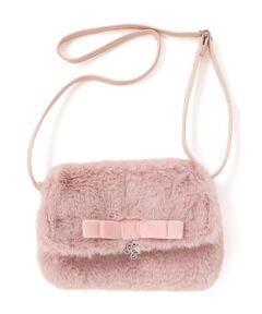 Tartine et Chocolat / タルティーヌ エ ショコラ ショルダーバッグ | ベルベットリボン付きファーポシェット