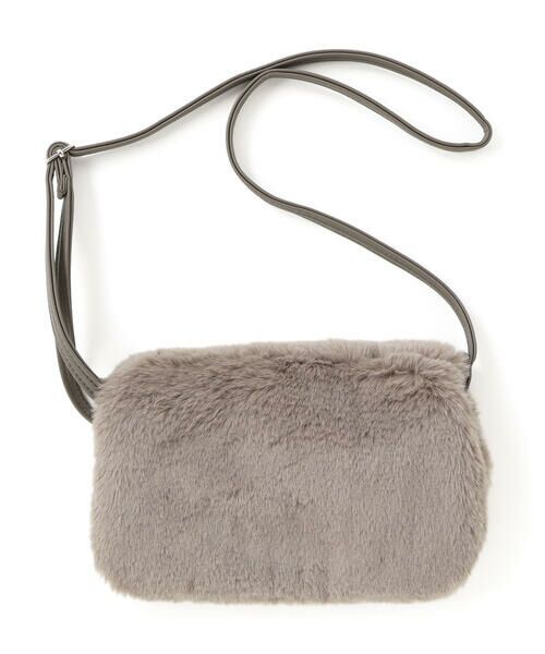 Tartine et Chocolat / タルティーヌ エ ショコラ ショルダーバッグ | ベルベットリボン付きファーポシェット | 詳細2