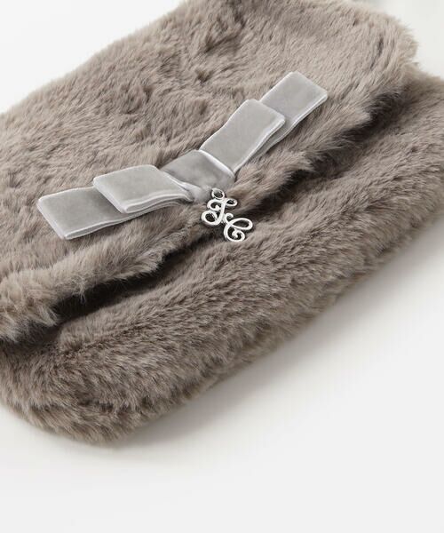 Tartine et Chocolat / タルティーヌ エ ショコラ ショルダーバッグ | ベルベットリボン付きファーポシェット | 詳細7