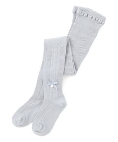 Tartine et Chocolat / タルティーヌ エ ショコラ ストッキング・タイツ・その他 | 【日本製】【お揃い】リボンロゴチャーム付きタイツ(80〜140cm)