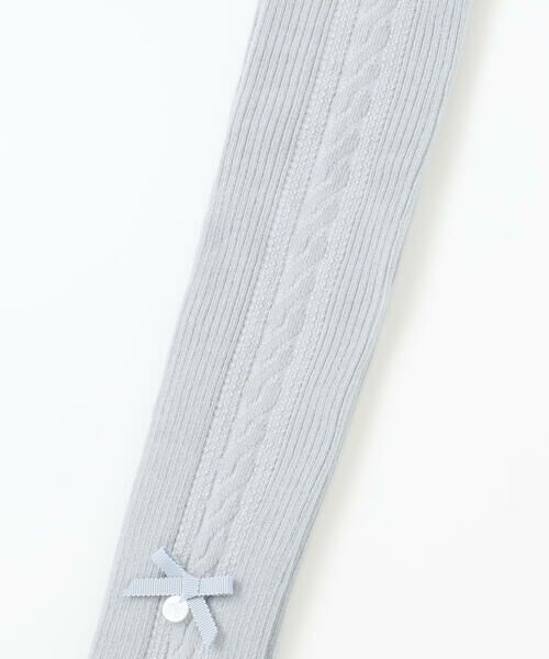 Tartine et Chocolat / タルティーヌ エ ショコラ ストッキング・タイツ・その他 | 【日本製】【お揃い】リボンロゴチャーム付きタイツ(80〜140cm) | 詳細8