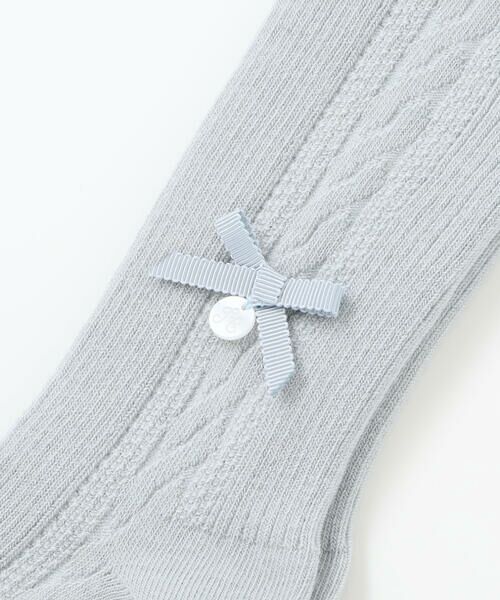 Tartine et Chocolat / タルティーヌ エ ショコラ ストッキング・タイツ・その他 | 【日本製】【お揃い】リボンロゴチャーム付きタイツ(80〜140cm) | 詳細9