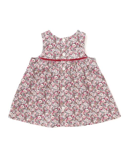 Tartine et Chocolat / タルティーヌ エ ショコラ ベビー・キッズウエア | 【日本製】【お揃い】リバティ(Leila)シャツコールワンピースブルマ付きベビー(70~90cm) | 詳細1