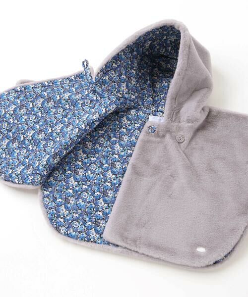 Tartine et Chocolat / タルティーヌ エ ショコラ ベビー・キッズウエア | 【お揃い】裏リバティ(Leila)フード付きマントベビー(70~90cm) | 詳細12