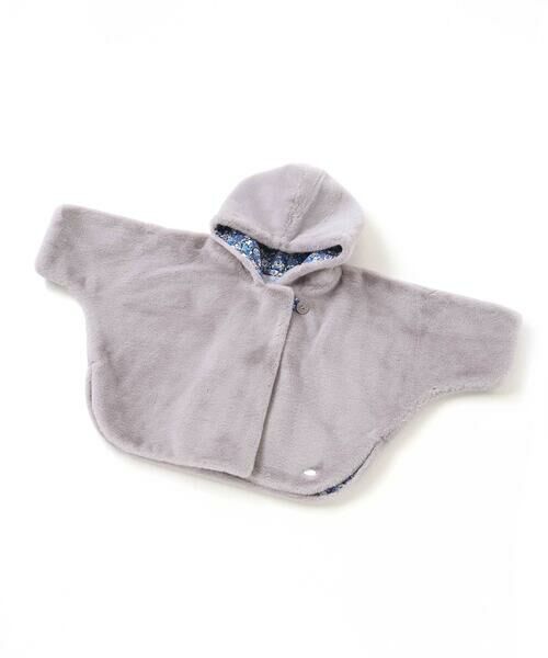 Tartine et Chocolat / タルティーヌ エ ショコラ ベビー・キッズウエア | 【お揃い】裏リバティ(Leila)フード付きマントベビー(70~90cm) | 詳細7