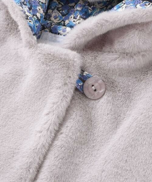 Tartine et Chocolat / タルティーヌ エ ショコラ ベビー・キッズウエア | 【お揃い】裏リバティ(Leila)フード付きマントベビー(70~90cm) | 詳細9