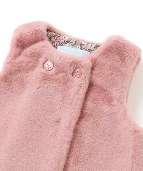 Tartine et Chocolat / タルティーヌ エ ショコラ ベビー・キッズウエア | 【お揃い】裏リバティ(Leila)ファーベストベビー(60~90cm) | 詳細2