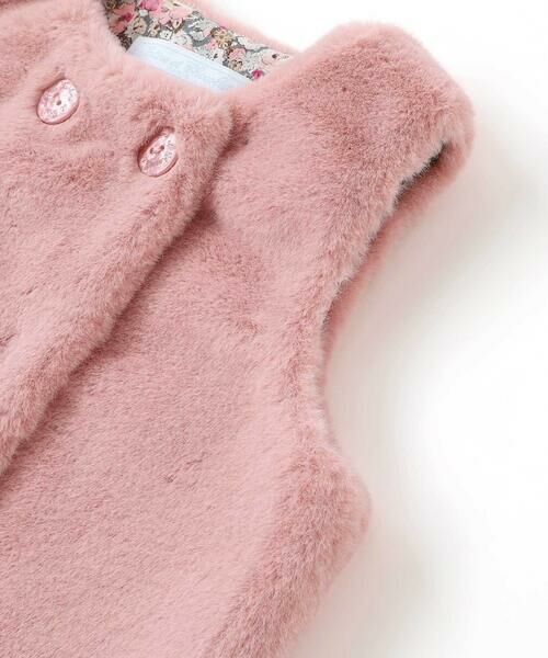 Tartine et Chocolat / タルティーヌ エ ショコラ ベビー・キッズウエア | 【お揃い】裏リバティ(Leila)ファーベストベビー(60~90cm) | 詳細3