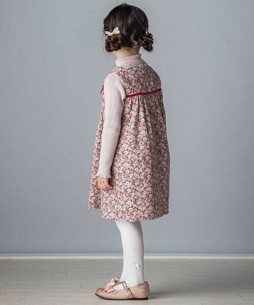 Tartine et Chocolat / タルティーヌ エ ショコラ ドレス | 【日本製】【お揃い】リバティ(Leila)シャツコールジャンパースカート(90~140cm) | 詳細2