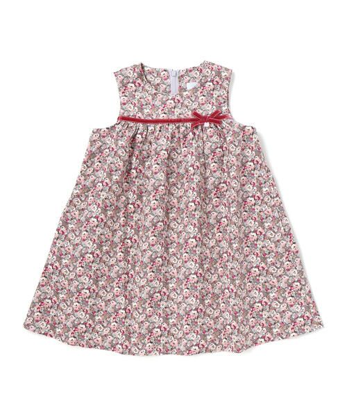 Tartine et Chocolat / タルティーヌ エ ショコラ ドレス | 【日本製】【お揃い】リバティ(Leila)シャツコールジャンパースカート(90~140cm) | 詳細3