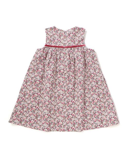 Tartine et Chocolat / タルティーヌ エ ショコラ ドレス | 【日本製】【お揃い】リバティ(Leila)シャツコールジャンパースカート(90~140cm) | 詳細4