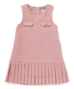 Tartine et Chocolat / タルティーヌ エ ショコラ ドレス | ラメツイードプリーツジャンパースカート(100~140cm)