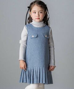 Tartine et Chocolat / タルティーヌ エ ショコラ ドレス | ラメツイードプリーツジャンパースカート(100~140cm)