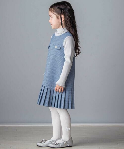 Tartine et Chocolat / タルティーヌ エ ショコラ ドレス | ラメツイードプリーツジャンパースカート(100~140cm) | 詳細3