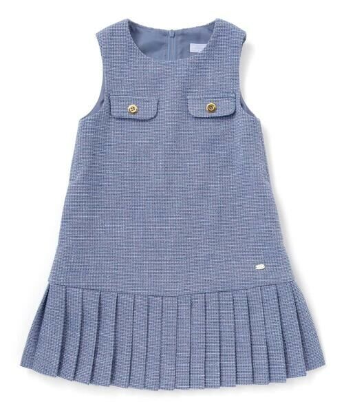 Tartine et Chocolat / タルティーヌ エ ショコラ ドレス | ラメツイードプリーツジャンパースカート(100~140cm) | 詳細4