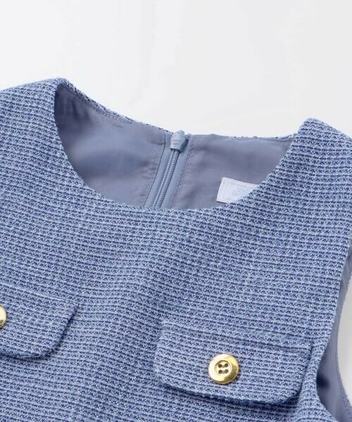 Tartine et Chocolat / タルティーヌ エ ショコラ ドレス | ラメツイードプリーツジャンパースカート(100~140cm) | 詳細6