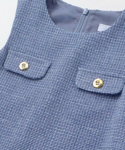 Tartine et Chocolat / タルティーヌ エ ショコラ ドレス | ラメツイードプリーツジャンパースカート(100~140cm) | 詳細7