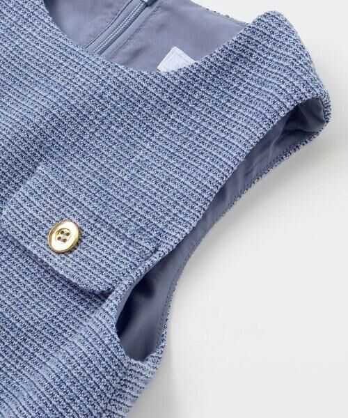 Tartine et Chocolat / タルティーヌ エ ショコラ ドレス | ラメツイードプリーツジャンパースカート(100~140cm) | 詳細8