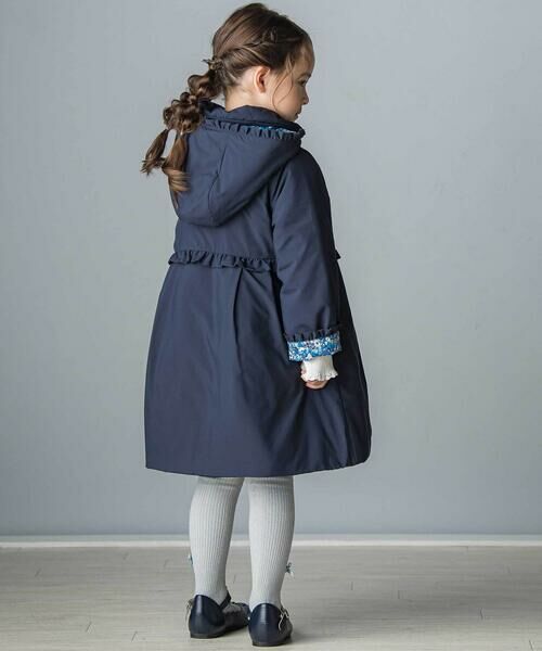 Tartine et Chocolat / タルティーヌ エ ショコラ その他アウター | 【お揃い】裏リバティ(Leila)中綿フード付きコート(90~140cm) | 詳細2