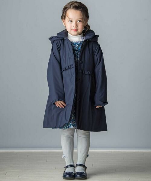 Tartine et Chocolat / タルティーヌ エ ショコラ その他アウター | 【お揃い】裏リバティ(Leila)中綿フード付きコート(90~140cm) | 詳細3