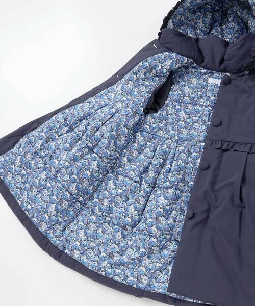 Tartine et Chocolat / タルティーヌ エ ショコラ その他アウター | 【お揃い】裏リバティ(Leila)中綿フード付きコート(90~140cm) | 詳細7