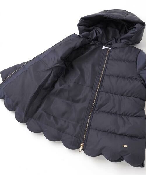 Tartine et Chocolat / タルティーヌ エ ショコラ その他アウター | スカラップタフタフード付きダウンコート(100~140cm) | 詳細11