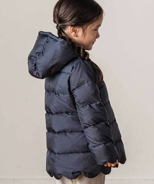Tartine et Chocolat / タルティーヌ エ ショコラ その他アウター | スカラップタフタフード付きダウンコート(100~140cm) | 詳細2