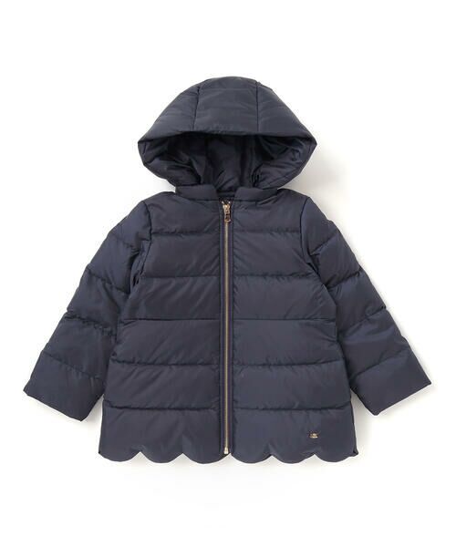 Tartine et Chocolat / タルティーヌ エ ショコラ その他アウター | スカラップタフタフード付きダウンコート(100~140cm) | 詳細3