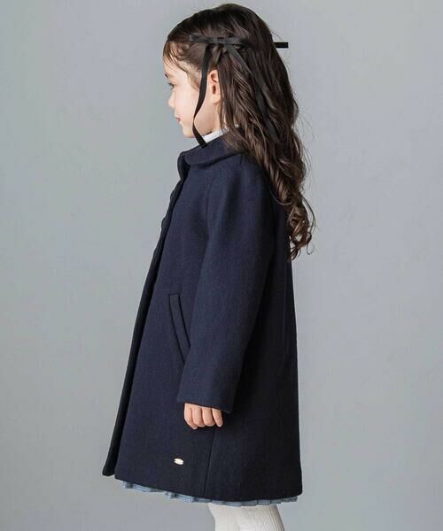 Tartine et Chocolat / タルティーヌ エ ショコラ その他アウター | スカラップビーバーウールコート(100~140cm) | 詳細4