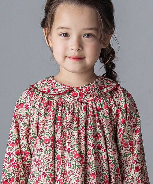 Tartine et Chocolat / タルティーヌ エ ショコラ ミニ丈・ひざ丈ワンピース | 【日本製】リバティタナローン(Coward)花柄ワンピース(90~140cm) | 詳細3