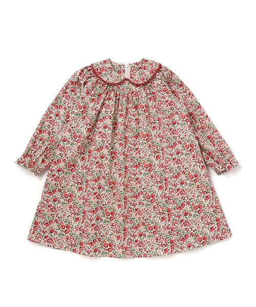 Tartine et Chocolat / タルティーヌ エ ショコラ ミニ丈・ひざ丈ワンピース | 【日本製】リバティタナローン(Coward)花柄ワンピース(90~140cm) | 詳細4