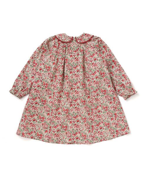 Tartine et Chocolat / タルティーヌ エ ショコラ ミニ丈・ひざ丈ワンピース | 【日本製】リバティタナローン(Coward)花柄ワンピース(90~140cm) | 詳細5