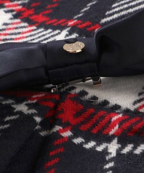 Tartine et Chocolat / タルティーヌ エ ショコラ ミニ丈・ひざ丈ワンピース | 【日本製】【お揃い】ウールチェックサイドリボン付きジャンパースカート(90~140cm) | 詳細11