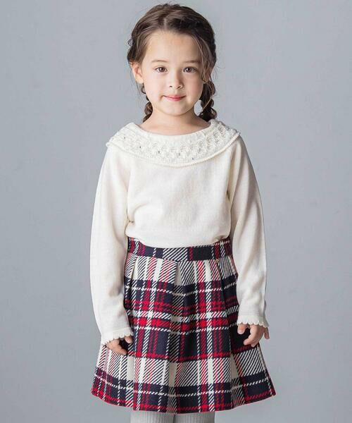 Tartine et Chocolat / タルティーヌ エ ショコラ その他パンツ | 【日本製】【お揃い】ウールチェックフロントタックスカート(100~140cm) | 詳細2