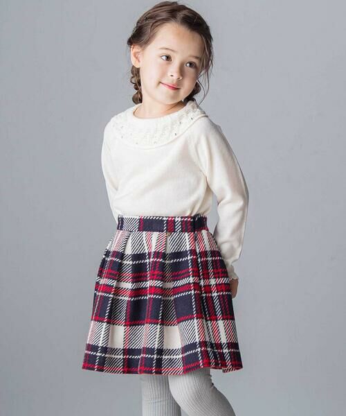 Tartine et Chocolat / タルティーヌ エ ショコラ ニット・セーター | ラインストーン付きボリュームネックセーター(100~140cm) | 詳細2