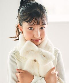 Tartine et Chocolat / タルティーヌ エ ショコラ マフラー・ショール・スヌード・ストール | リボンふわふわファーマフラー