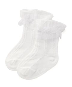 Tartine et Chocolat / タルティーヌ エ ショコラ ベビー・キッズグッズ | 【日本製】フリル付きシルケットソックスベビー(8~13cm)