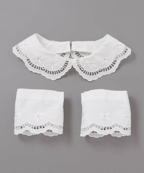 Tartine et Chocolat / タルティーヌ エ ショコラ ミニ丈・ひざ丈ワンピース | サイロコンパクトツイルレース襟袖ワンピース(110~130cm) | 詳細11