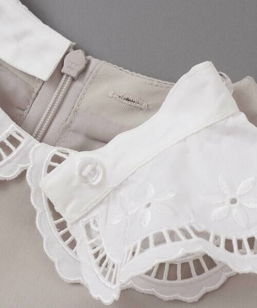 Tartine et Chocolat / タルティーヌ エ ショコラ ミニ丈・ひざ丈ワンピース | サイロコンパクトツイルレース襟袖ワンピース(110~130cm) | 詳細13