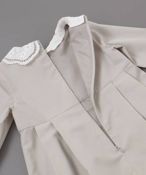 Tartine et Chocolat / タルティーヌ エ ショコラ ミニ丈・ひざ丈ワンピース | サイロコンパクトツイルレース襟袖ワンピース(110~130cm) | 詳細20