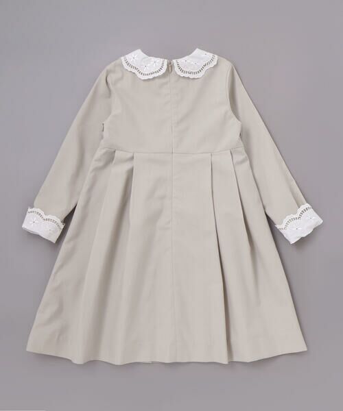 Tartine et Chocolat / タルティーヌ エ ショコラ ミニ丈・ひざ丈ワンピース | サイロコンパクトツイルレース襟袖ワンピース(110~130cm) | 詳細9