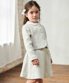 Tartine et Chocolat / タルティーヌ エ ショコラ その他トップス | ラメ入りツイードジャケットスカートセットアップ(110~130cm)