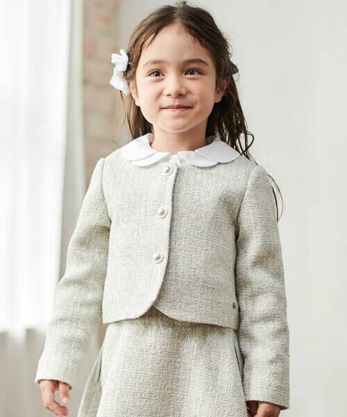 Tartine et Chocolat / タルティーヌ エ ショコラ その他トップス | ラメ入りツイードジャケットスカートセットアップ(110~130cm) | 詳細3