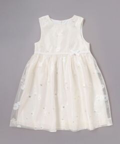 Tartine et Chocolat / タルティーヌ エ ショコラ ドレス | ラメオーガンジーフラワージャンパースカート(100~130cm)